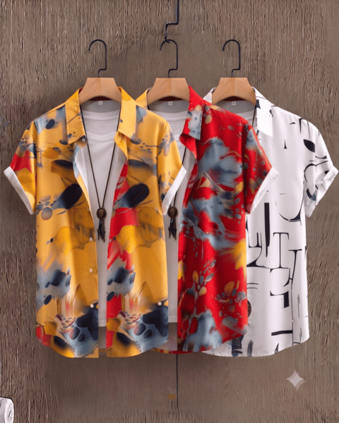 Premium China Micro Fabric Casual Half Sleeve Shirt