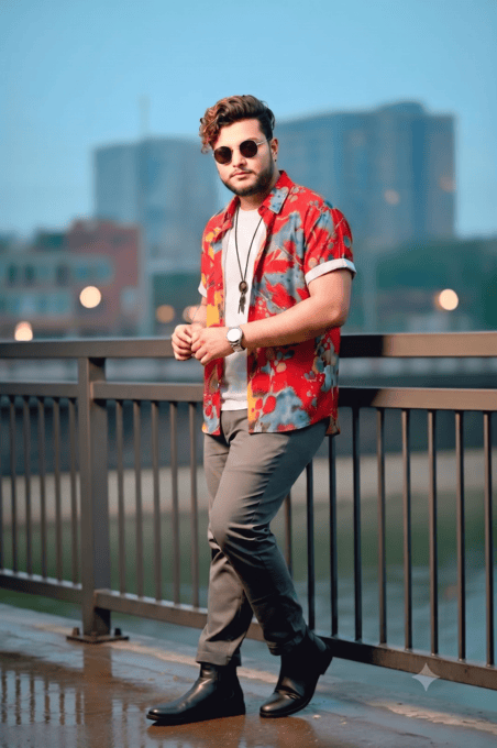 Premium China Micro Fabric Casual Half Sleeve Shirt alternate view
