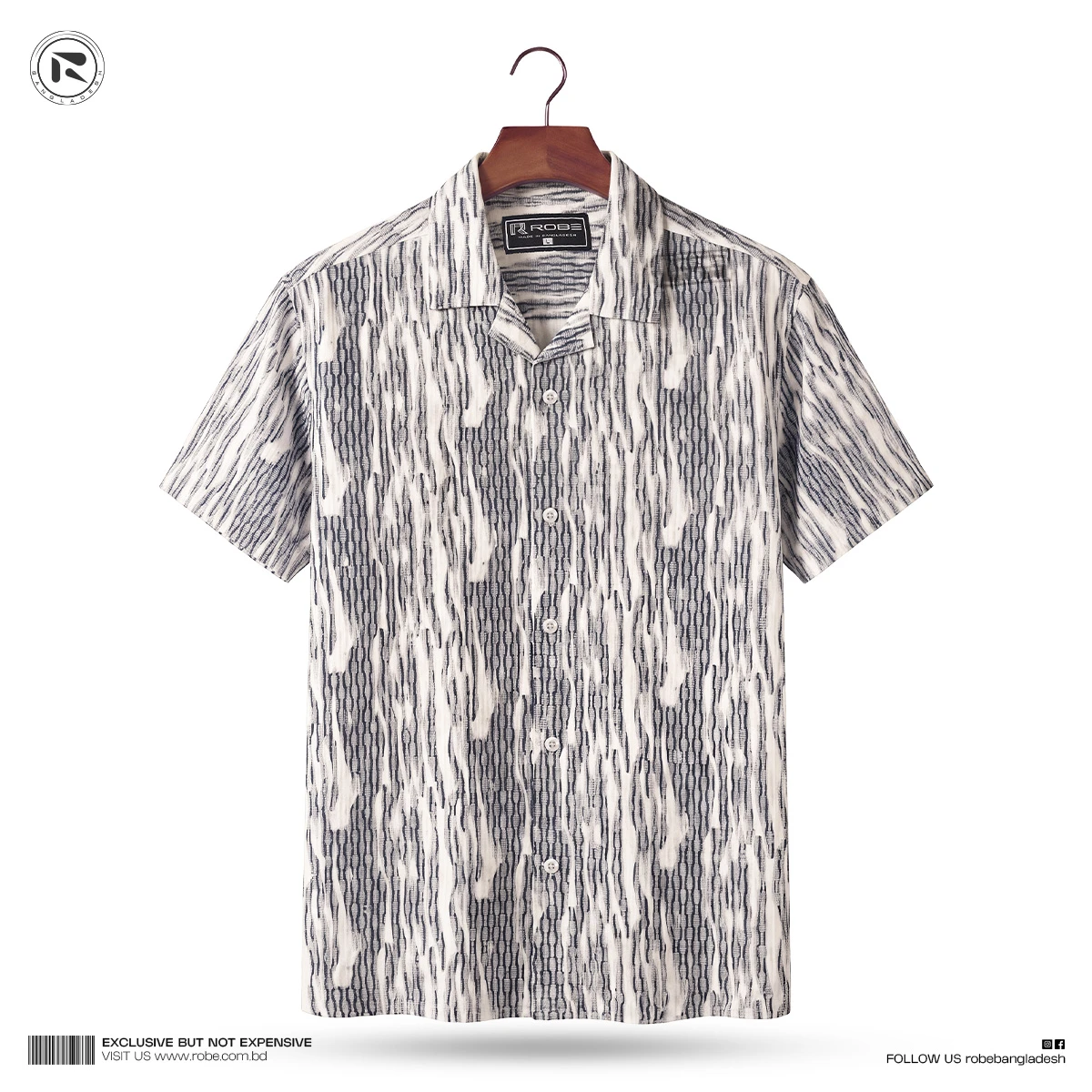 Q Ban Collar Half Sleeve Shirt alternate view