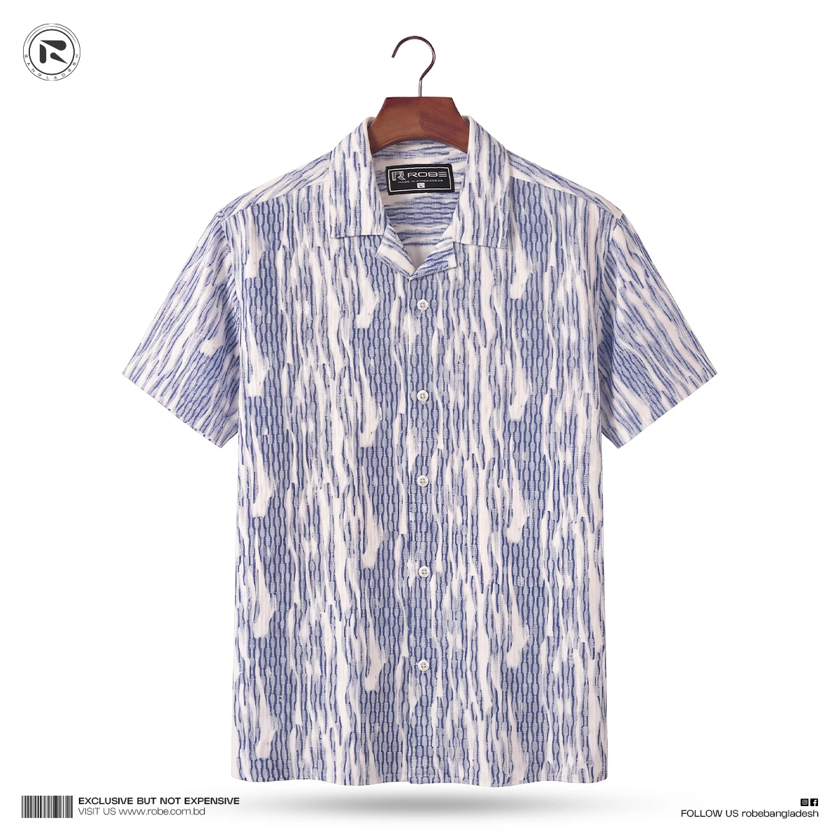 Q Ban Collar Half Sleeve Shirt alternate view