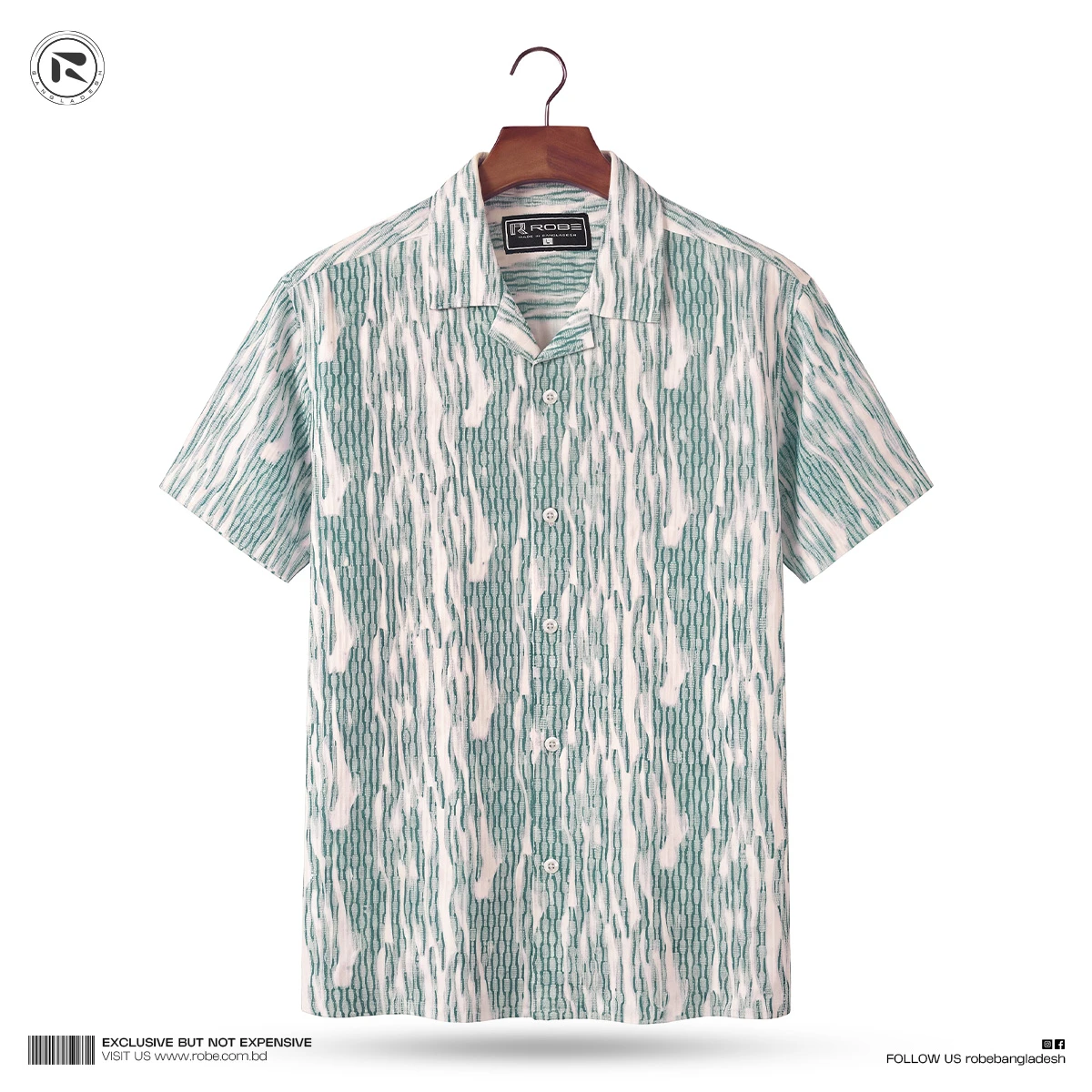 Q Ban Collar Half Sleeve Shirt alternate view