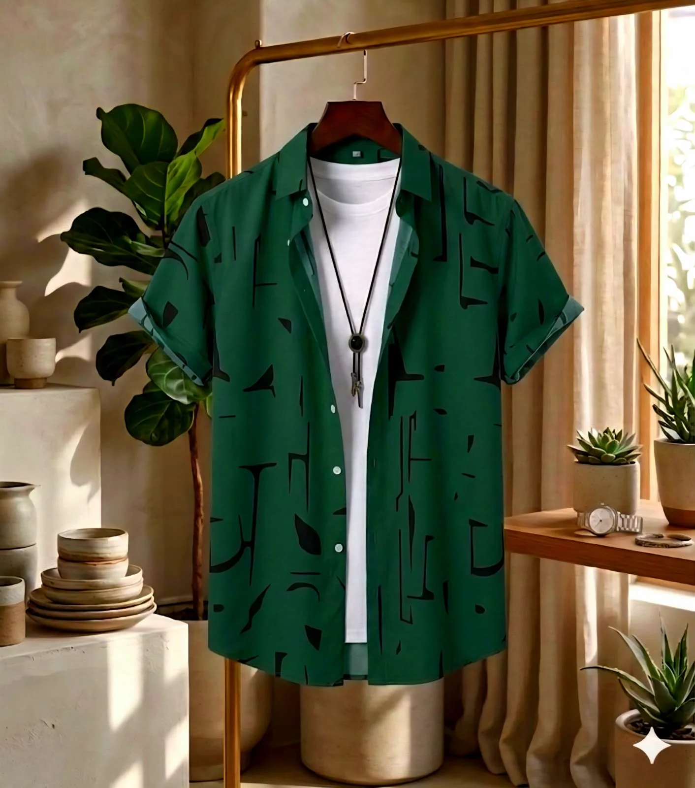 Premium China Micro Fabric Casual Half Sleeve Shirt