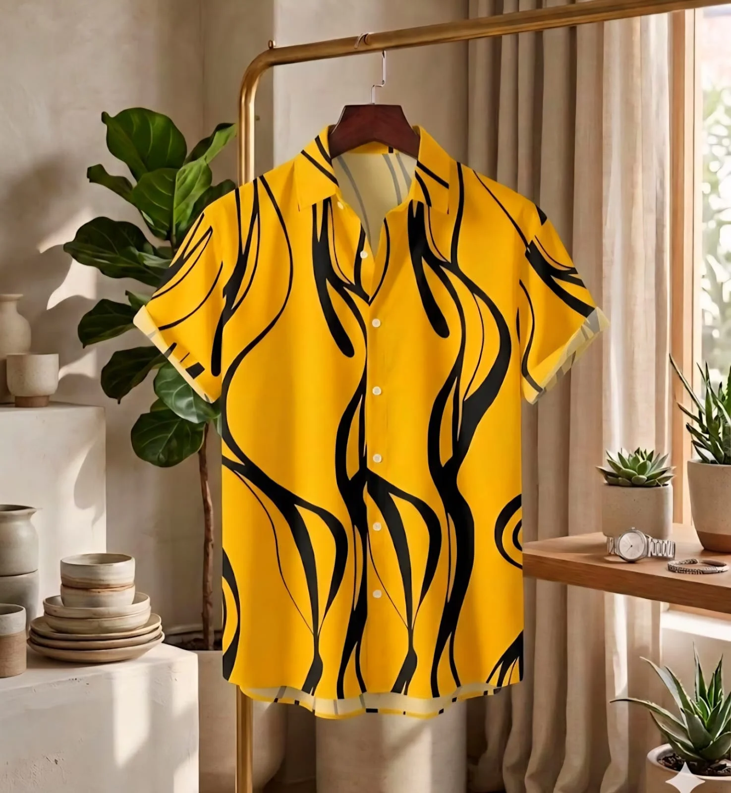 Premium China Micro Fabric Casual Half Sleeve Shirt