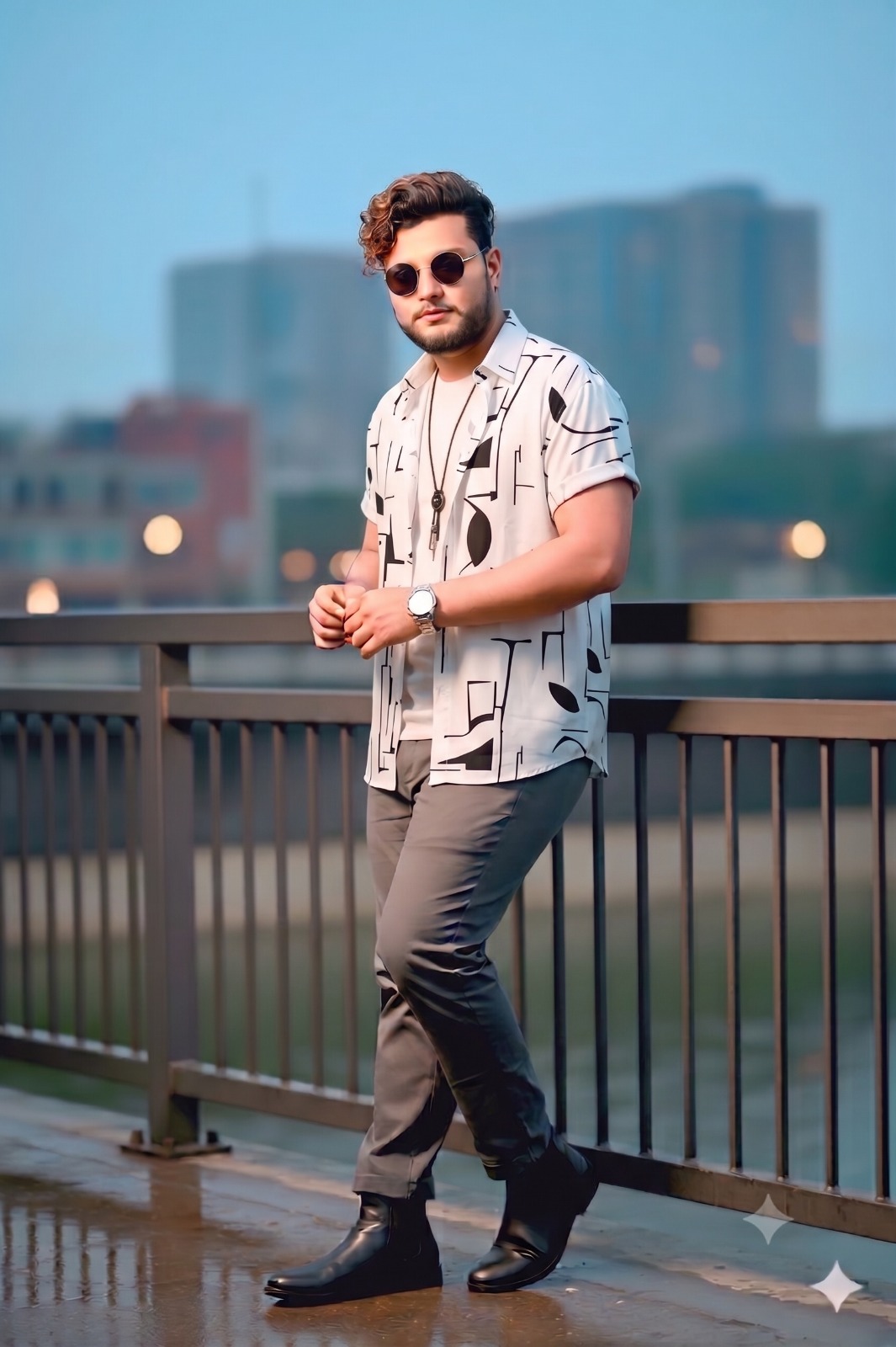 Premium China Micro Fabric Casual Half Sleeve Shirt Copy alternate view
