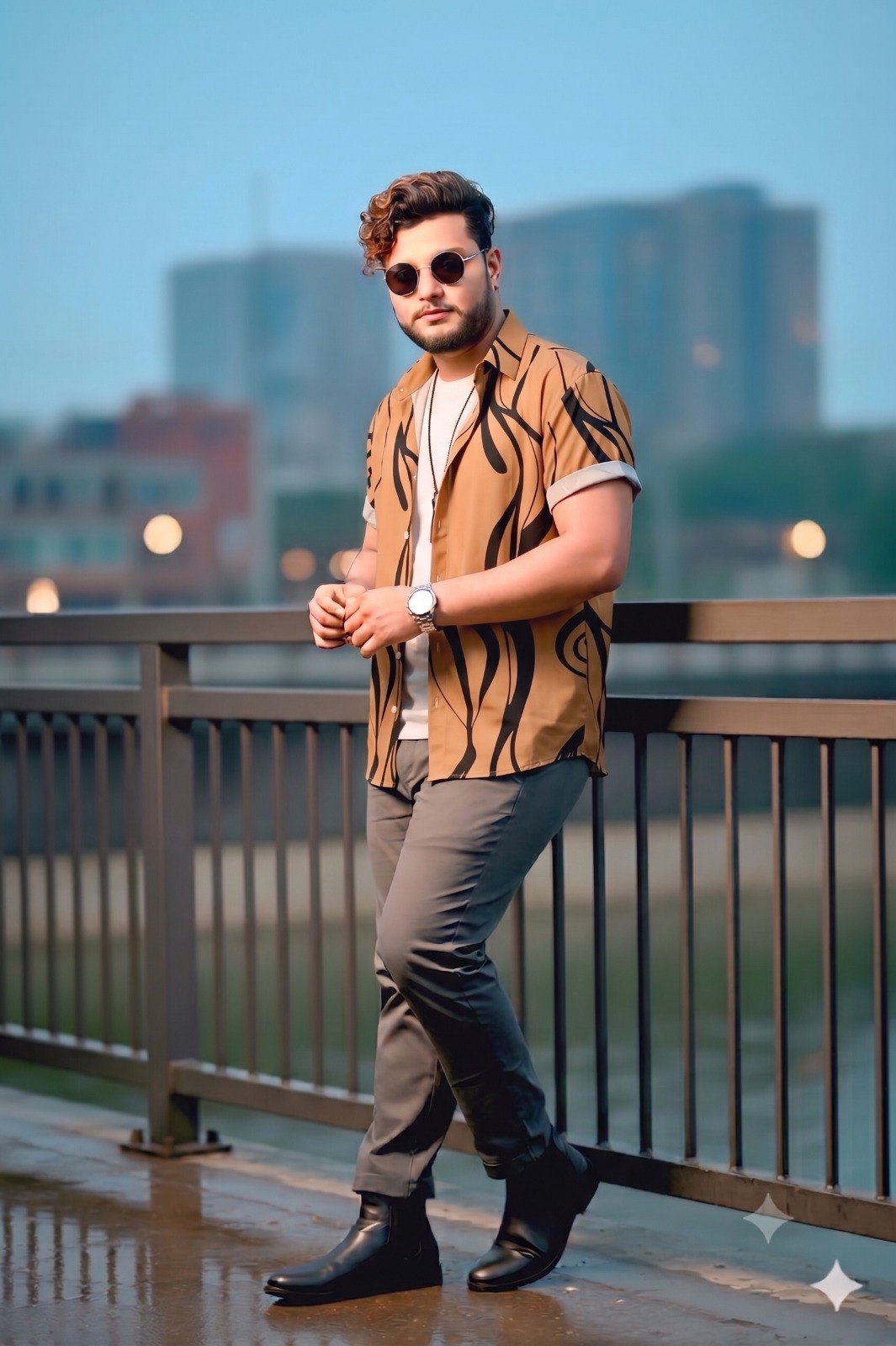 Premium China Micro Fabric Casual Half Sleeve Shirt alternate view