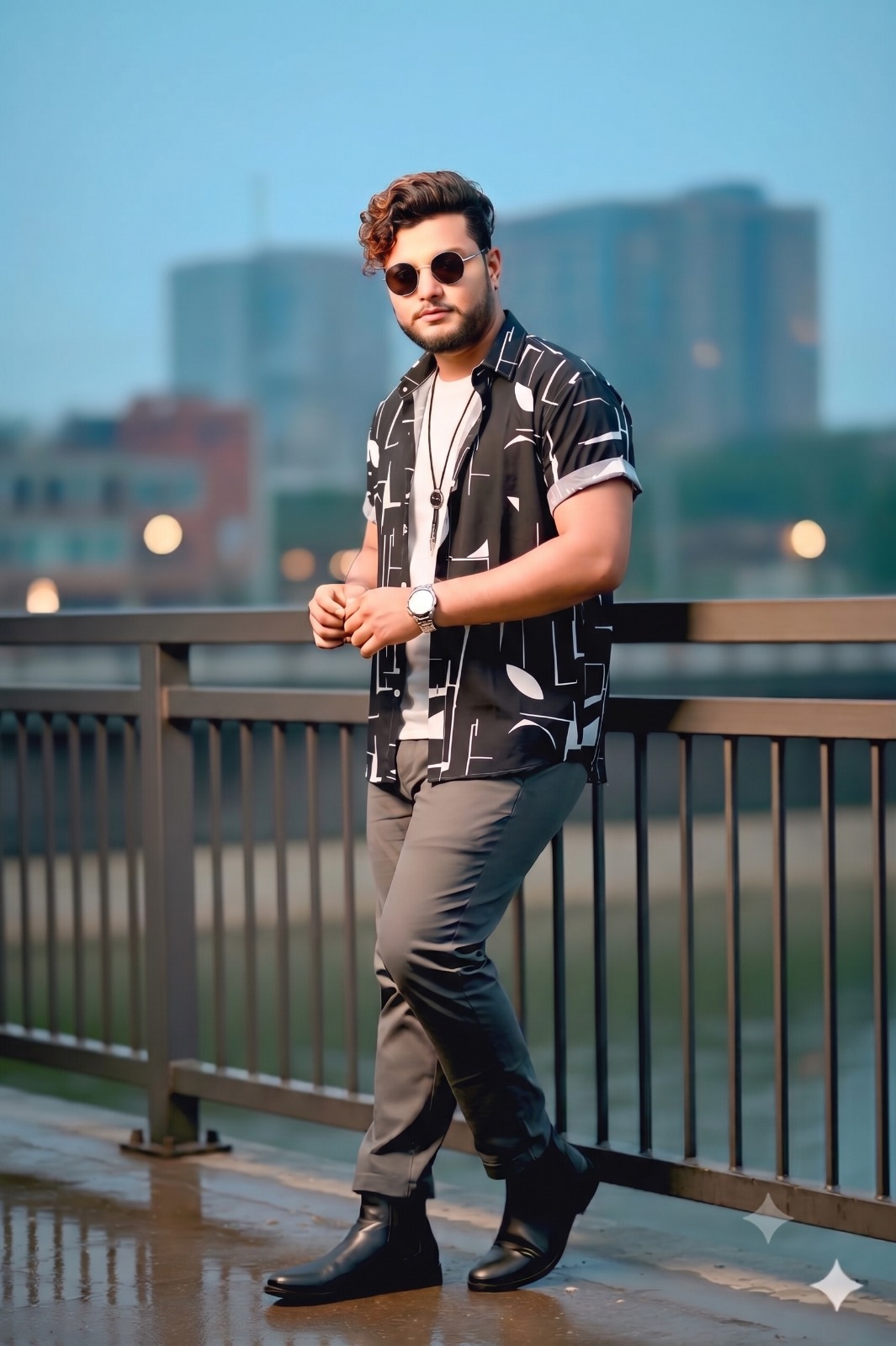 Premium China Micro Fabric Casual Half Sleeve Shirt alternate view