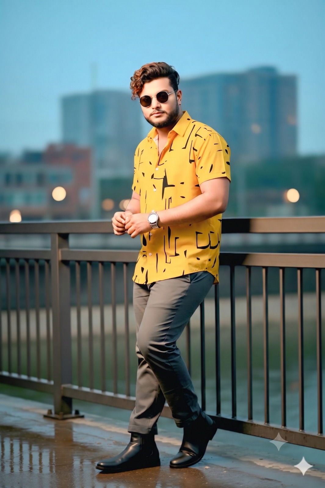 Premium China Micro Fabric Casual Half Sleeve Shirt alternate view