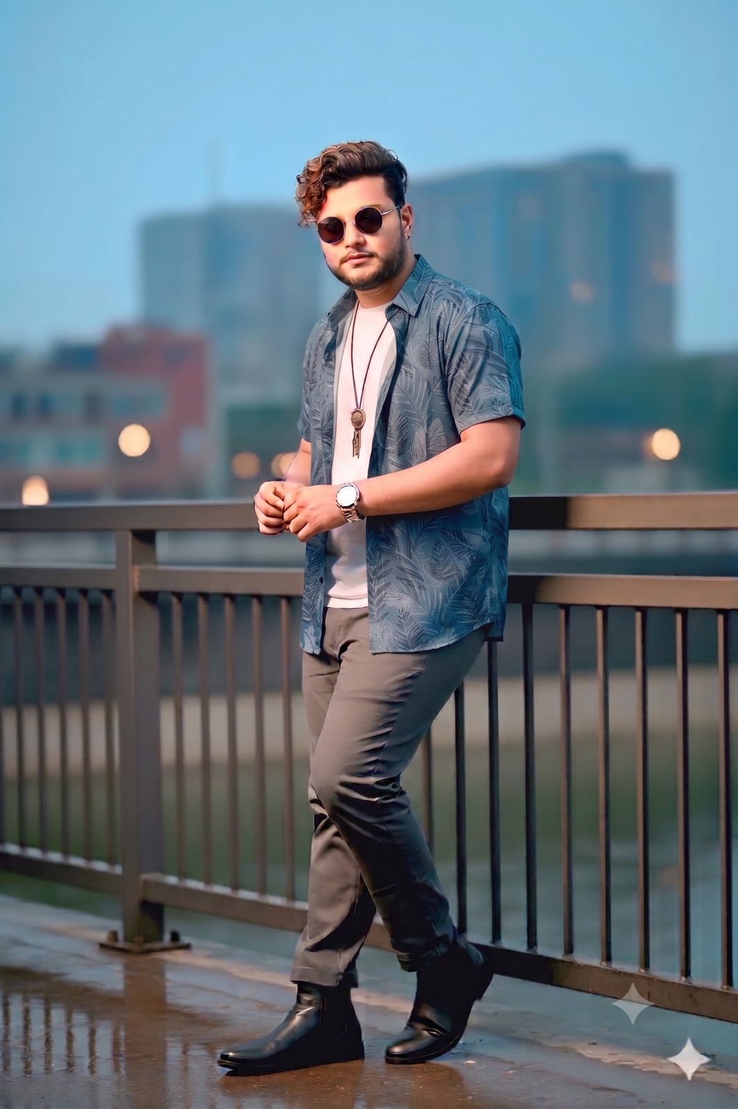 Premium China Micro Fabric Casual Half Sleeve Shirt alternate view