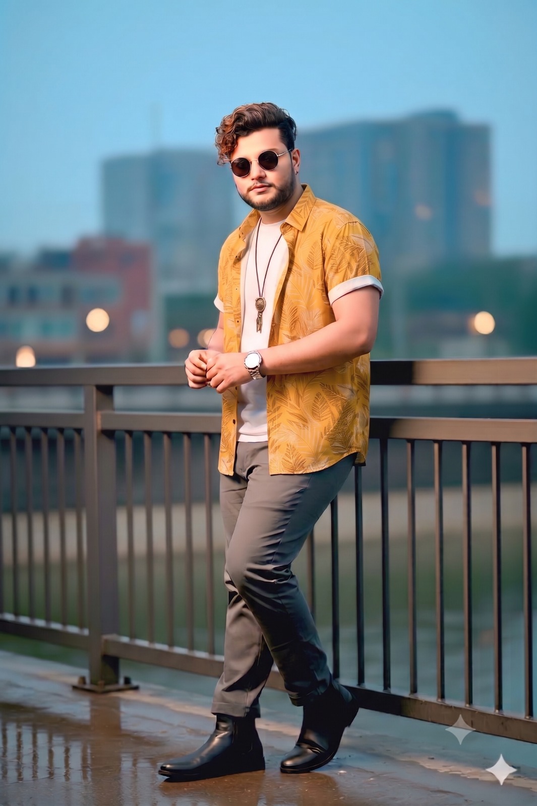 Premium China Micro Fabric Casual Half Sleeve Shirt alternate view
