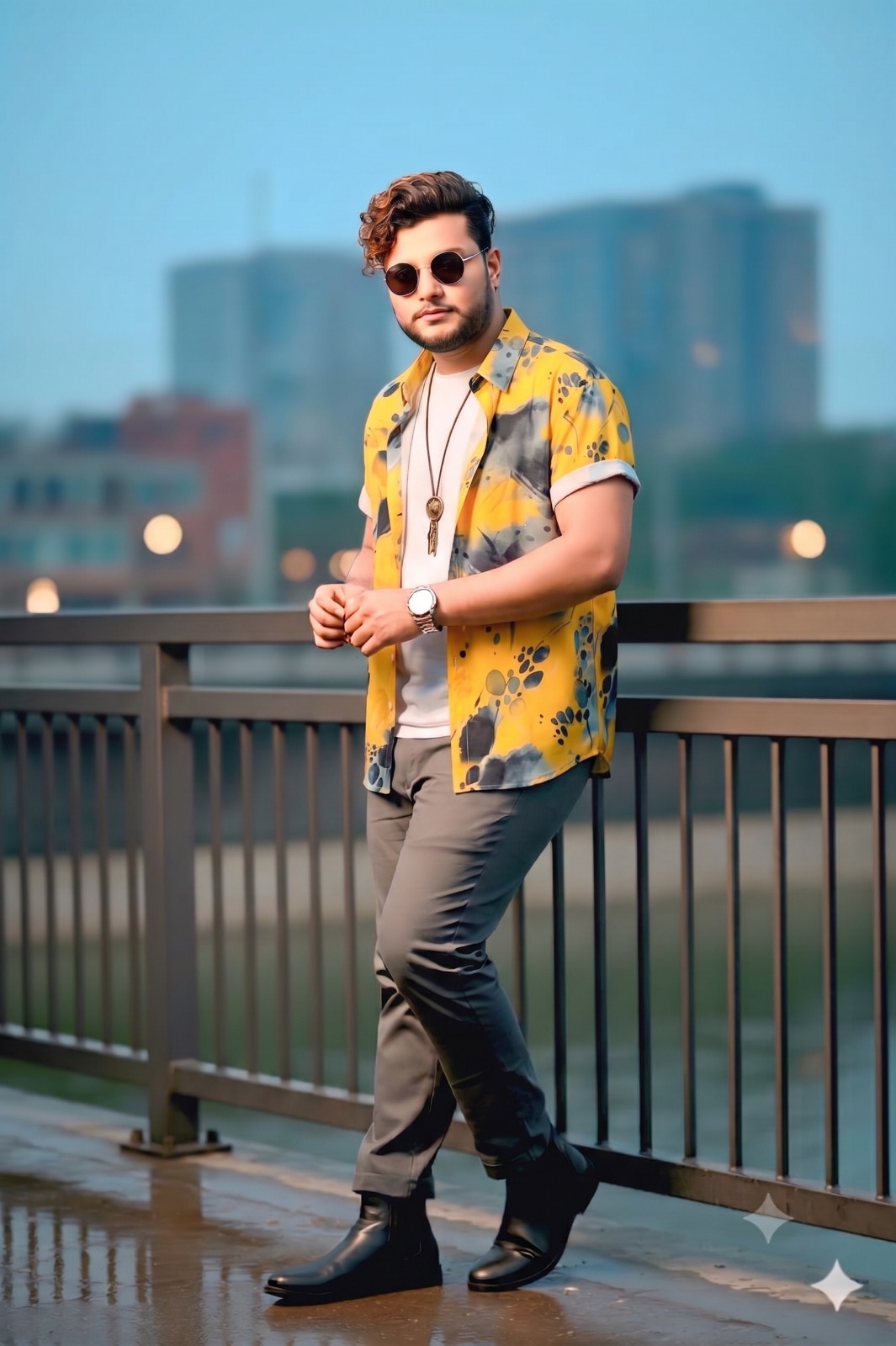 Premium China Micro Fabric Casual Half Sleeve Shirt alternate view