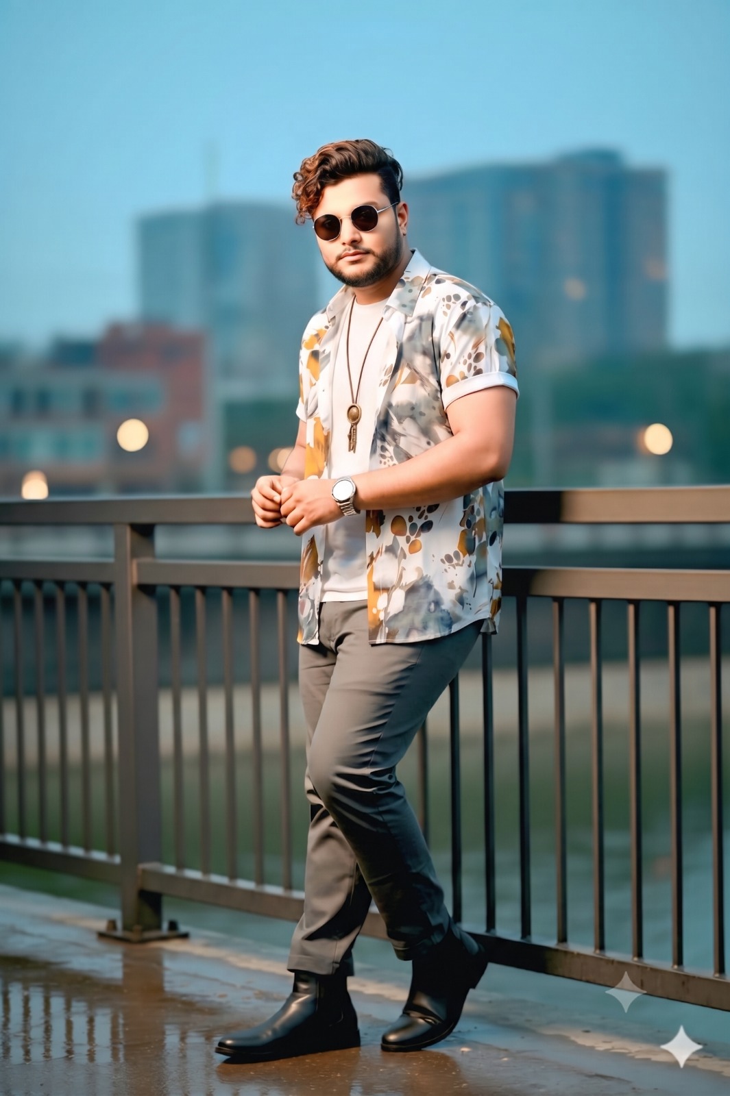 Premium China Micro Fabric Casual Half Sleeve Shirt alternate view