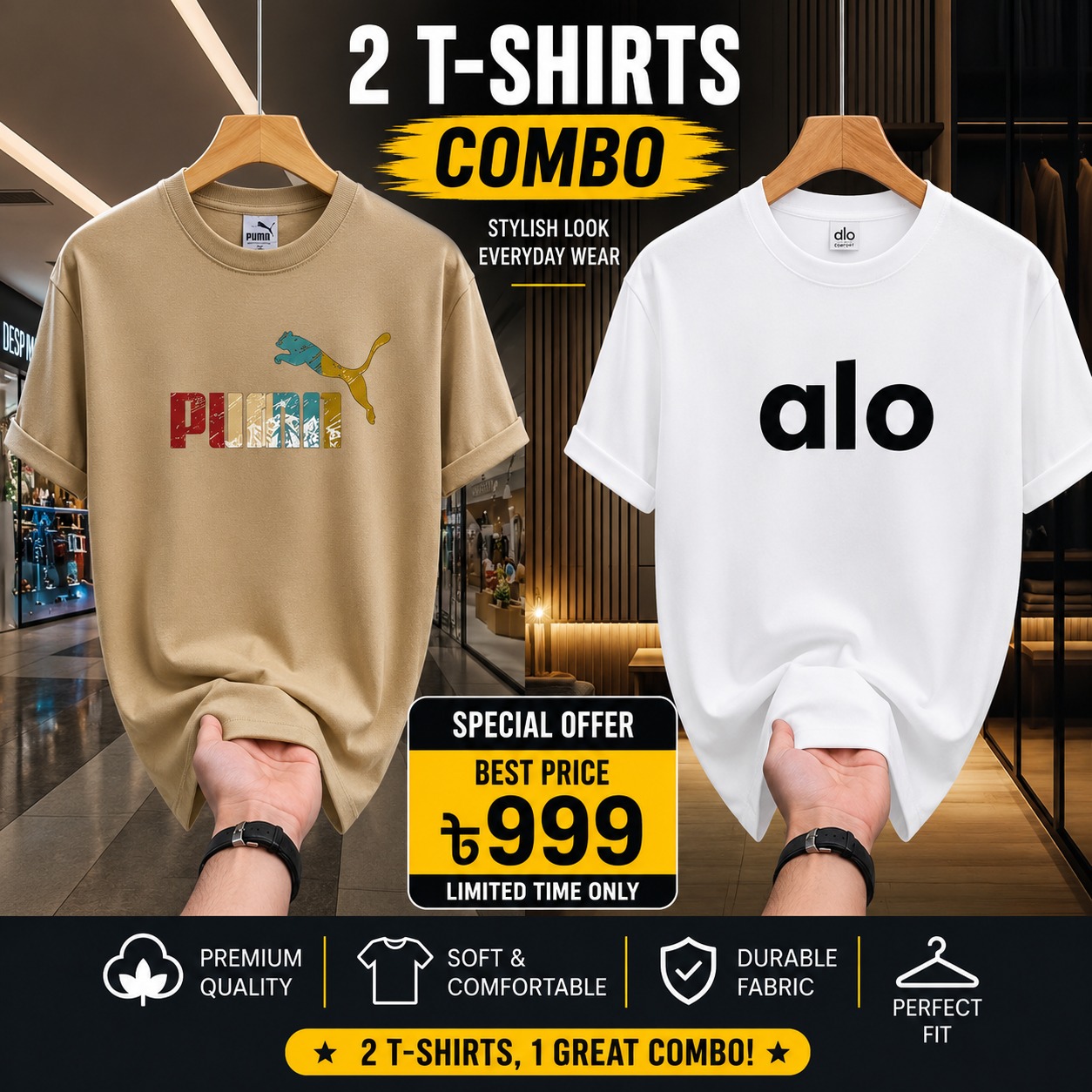 Premium China Drop-Shoulder T-Shirts