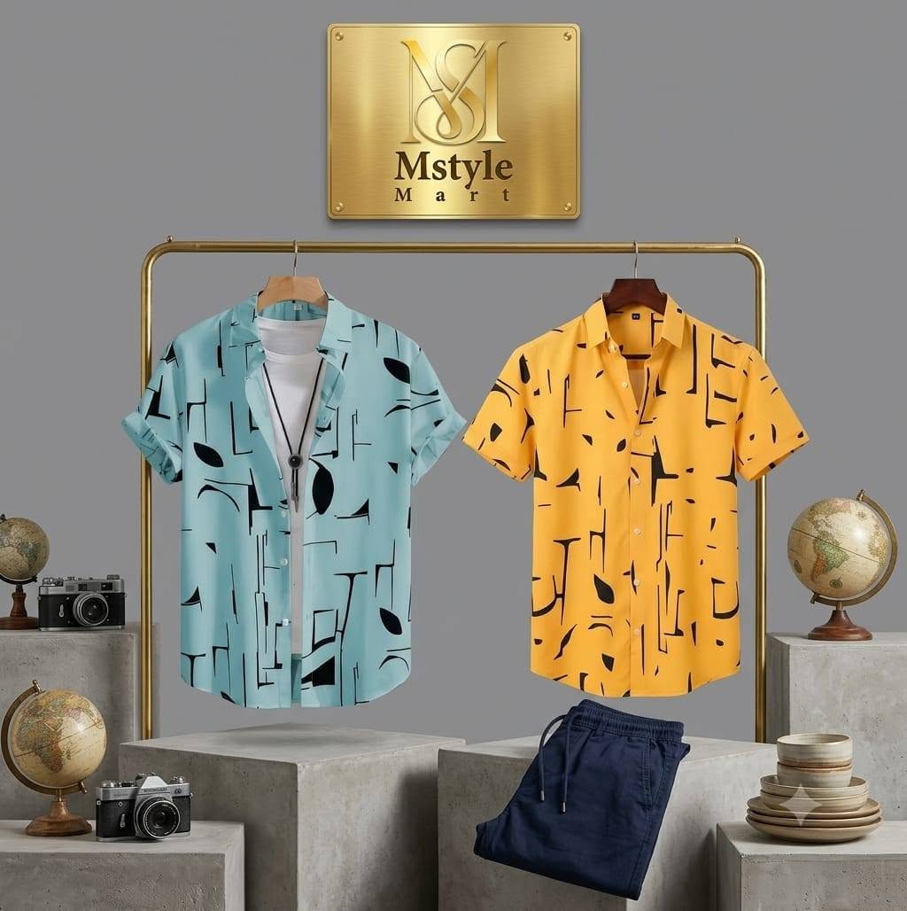Premium China Fabric Ultra Soft Casual Half  Shirt