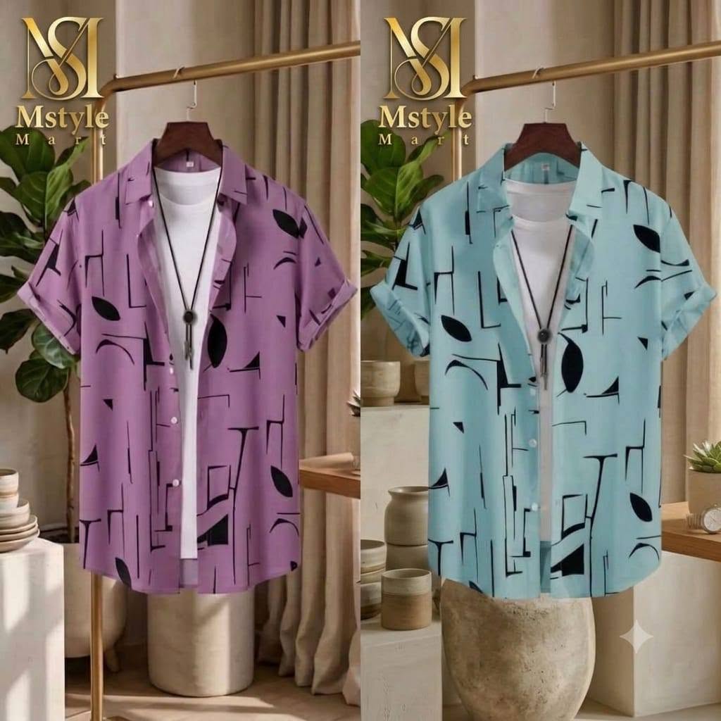 Premium China Fabric Ultra Soft Casual Half  Shirt